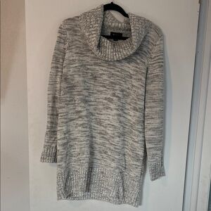 AB Studio Light Gray Cowl Neck Sweater